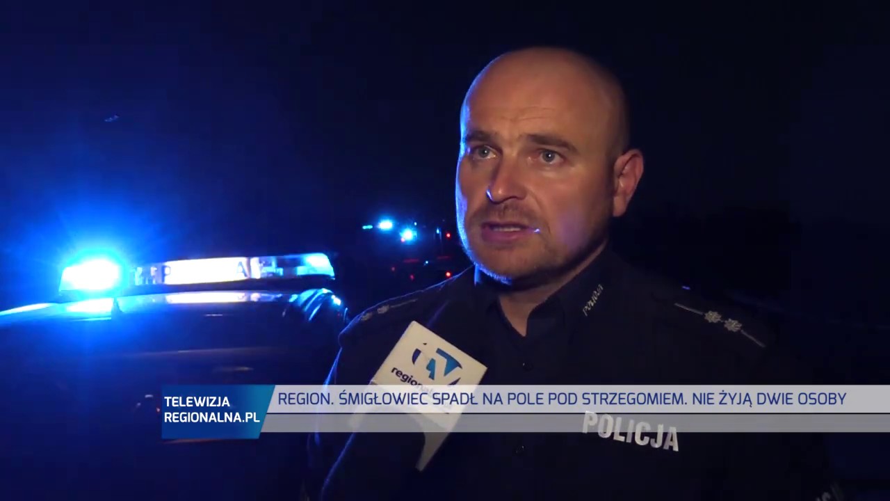 REGION. Helikopter spadł na pole pod Strzegomiem. Dwie osoby zginęły...