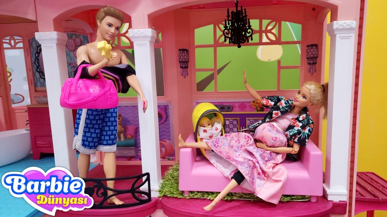Barbie Ailesi. Ken Hamile Barbie'yi hastaneye götürmeye çalışıyor. Barbie videoları