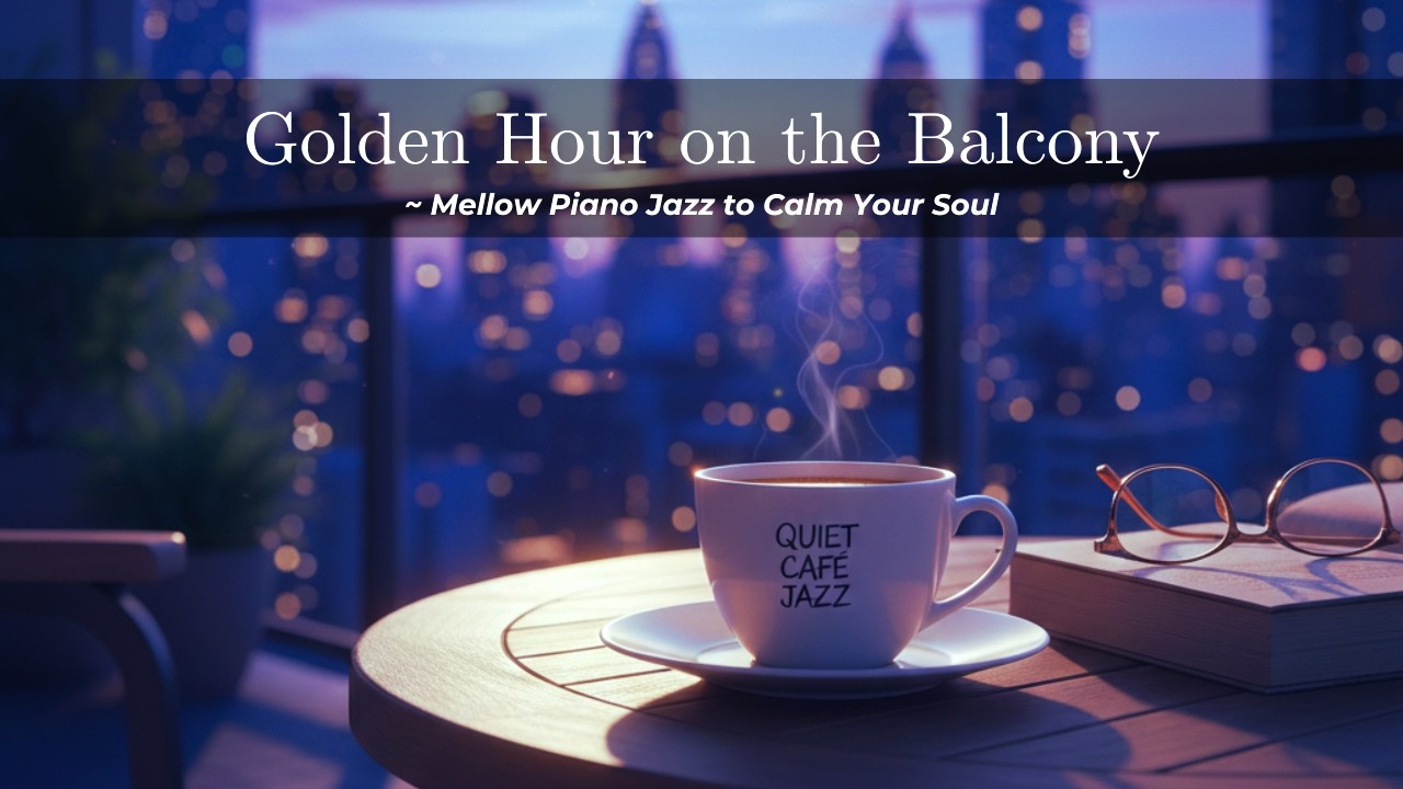 Golden Hour on the Balcony ~ Mellow Piano Jazz to Calm Your Soul