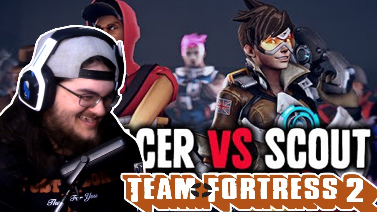 TF2 Fan Reacts to TRACER VS SCOUT Rap Battle by JT Music (Animated Version)!