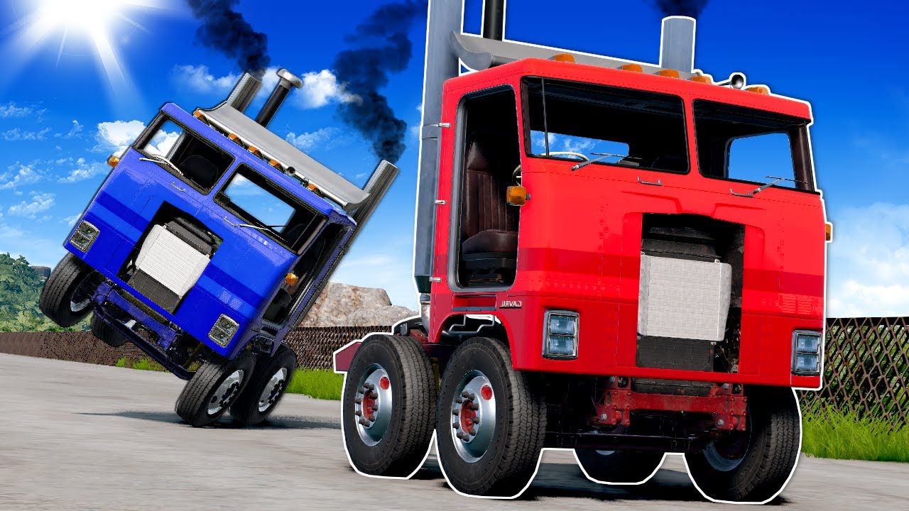 STRANGEST SEMI TRUCKS DOWNHILL! - BeamNG Multiplayer