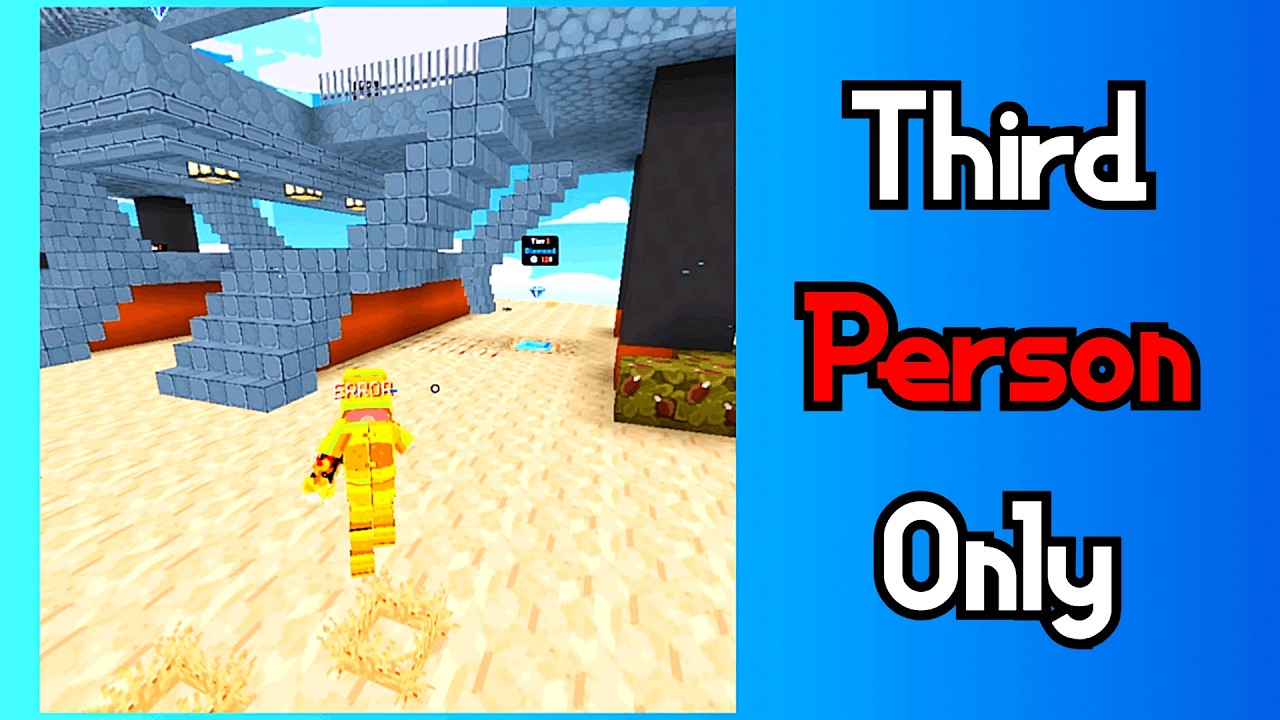 I Played Minefun.io Bed Wars in THIRD PERSON… It Was INSANE 😳