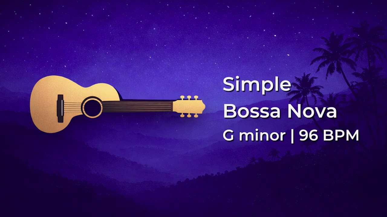 G Minor Bossa Nova Backing Track | Smooth Jazz Jam Track (96 BPM)