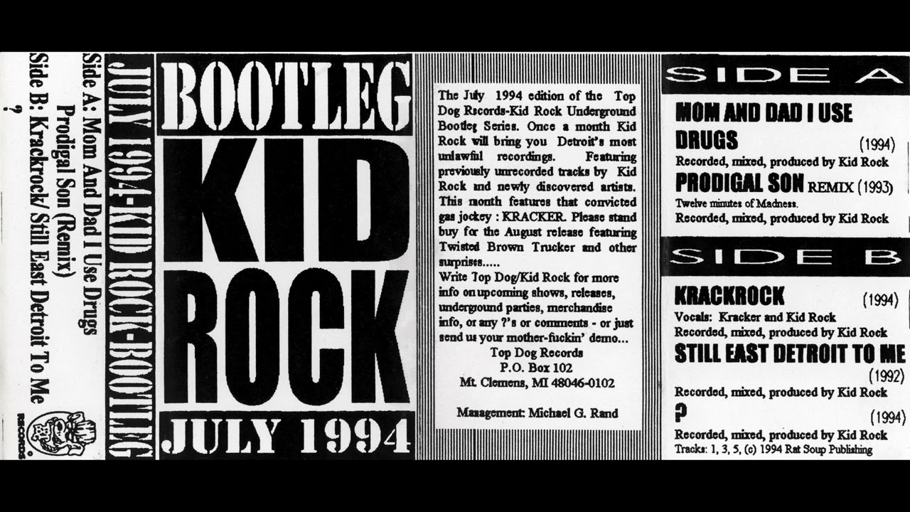 Kid Rock - BOOTLEG SERIES 1994/95 (All 6 Cassette Tapes) STEREO / REMASTERED