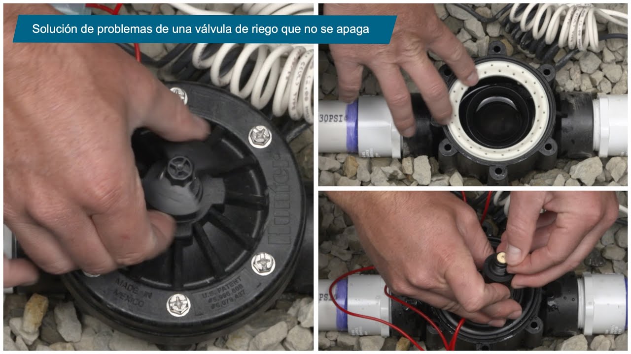 Solución de problemas de una válvula de riego que no se apaga
