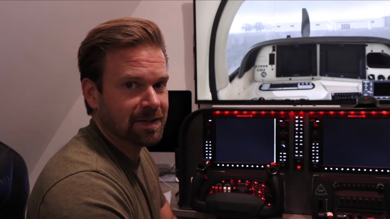 Practice IFR approach in my at home Cirrus SR-22 Simulator