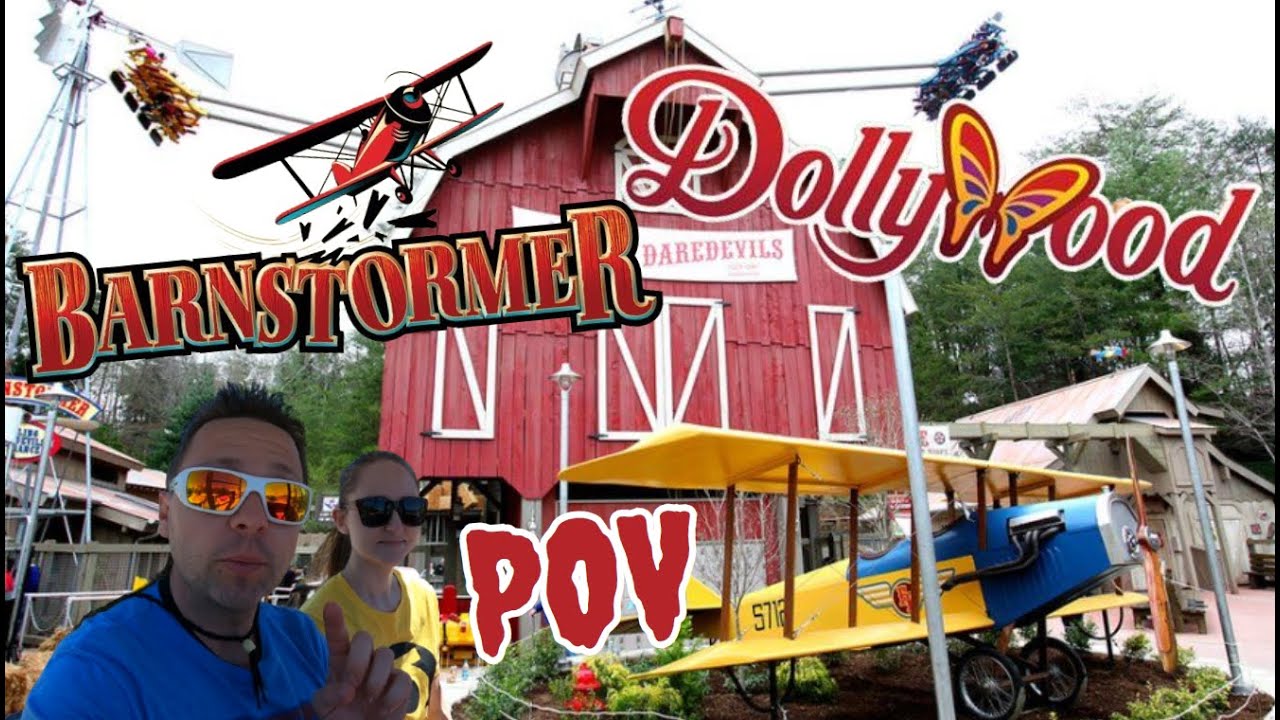 Barnstormer Dollywood 110 Foot Giant Swing On-Ride POV Review Pigeon Forge TN