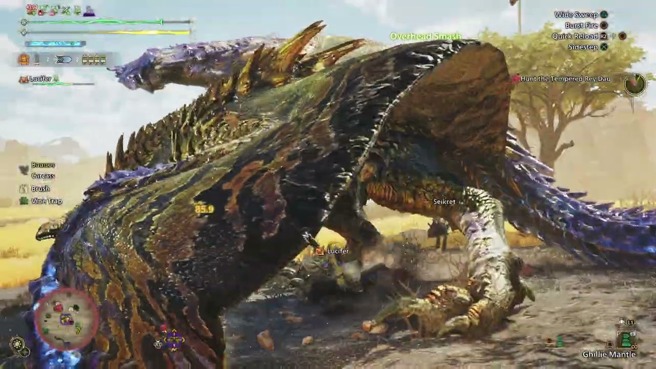 Gunlance | 9*5 Tempered Rey Dau | Hunting for Parts | MH: Wilds [Part 329]
