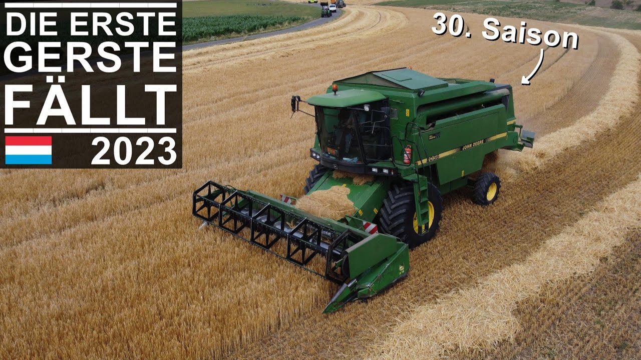 Die Erste Gerste Fällt | John Deere 2056 | Luxemburg 2023