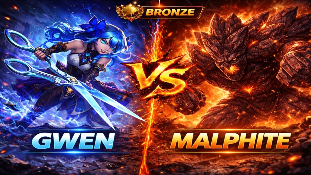 Ranked Review #28 – Gwen vs Malphite | Bronze 1 Solo Queue