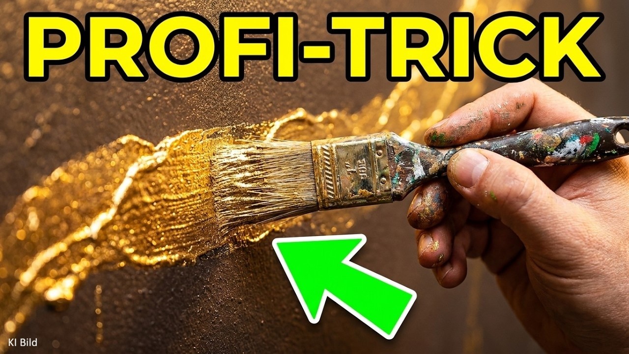 Gold Effektwand selber machen, kreative und einzigartige Wandgestaltung.