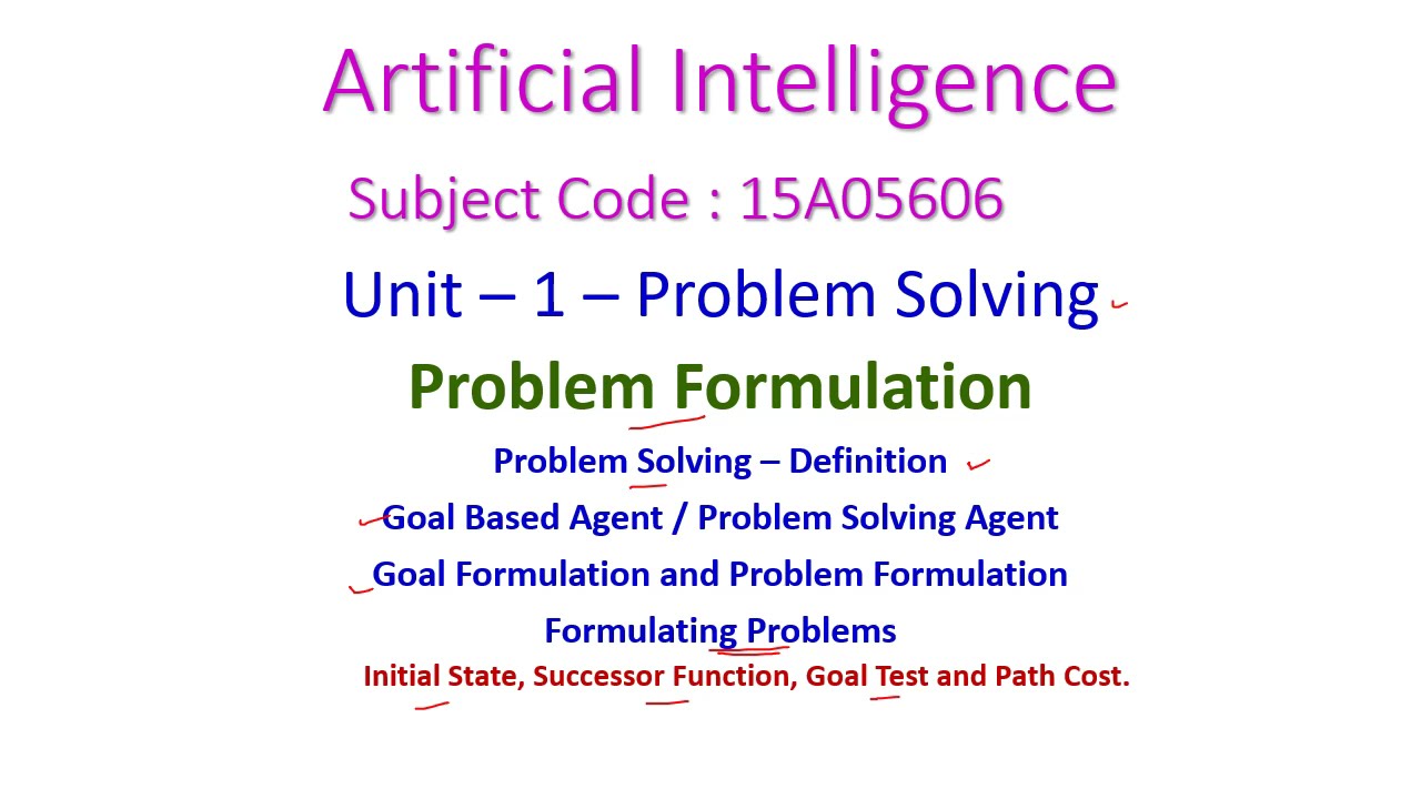 Problem Formulation-Artificial Intelligence-Unit-1-Problem Solving