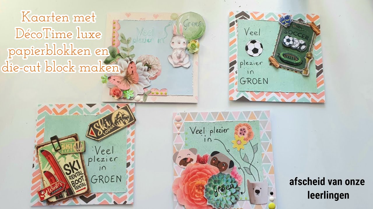 Kaarten met DécoTime luxe papier blokken en die cut block maken