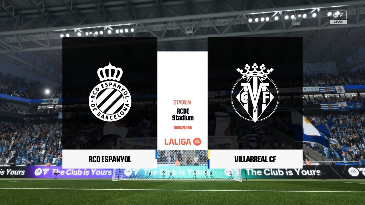 ESPANYOL vs VILLARREAL ⚽ LaLiga 2025/26 Matchday 12 🟩 AI Simulation  Full Match
