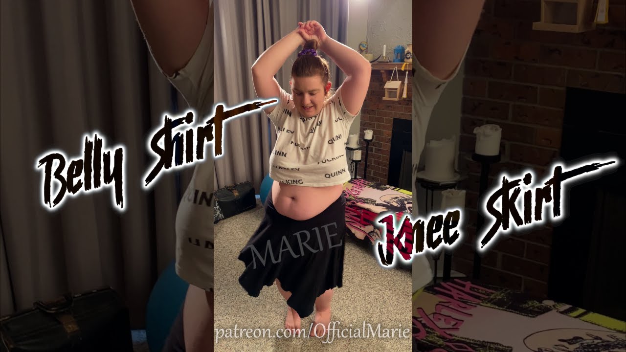 OOTD HARLEY QUINN BELLY SHIRT AND KNEE SKIRT #Shorts
