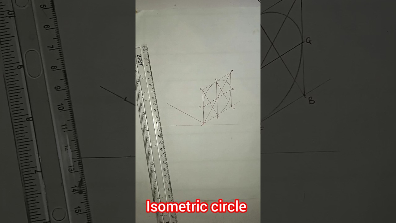 Isometric circle #shorts #engineeringdrawing #technicaldrawing