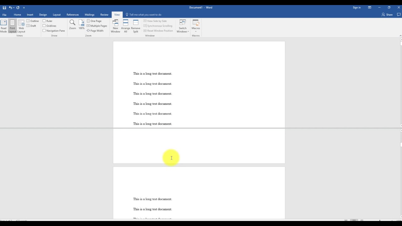 How to View Two Parts of a Word Document at the Same Time | Display Two Parts of a Word Document