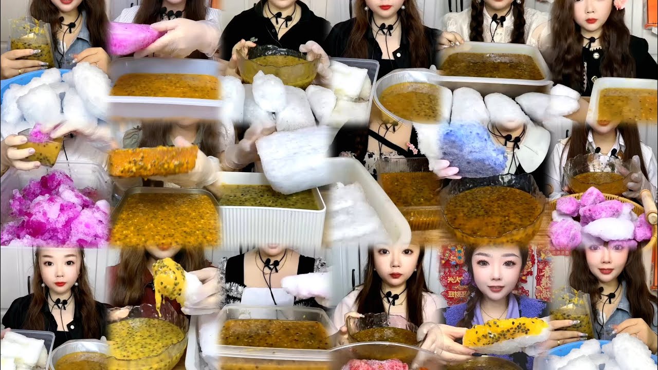 TAO TAO ICE DIP IN PASSION FRUIT EATING ASMR COLLECTION 