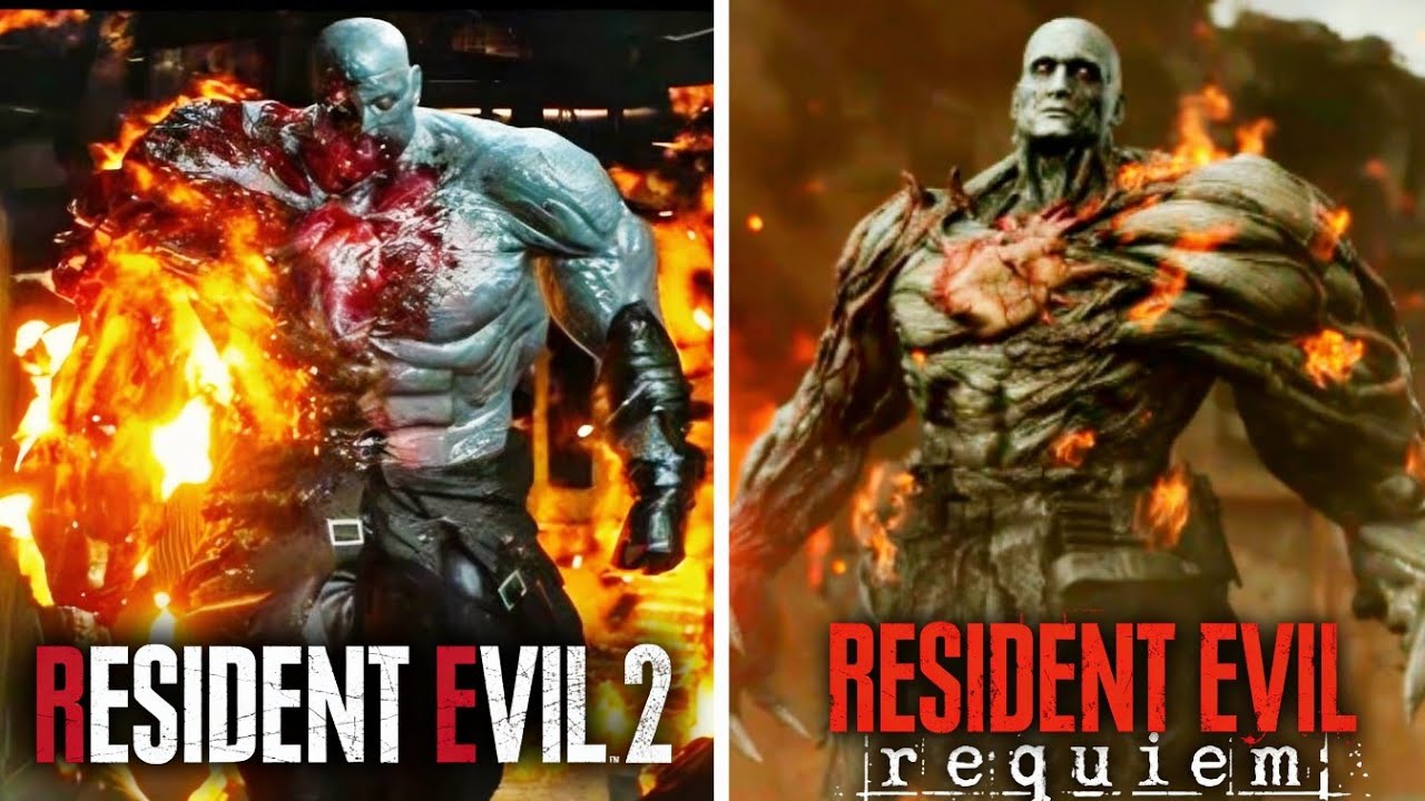 RESIDENT EVIL 9 REQUIEM vs. RE2 - All Mr. X & Super Tyrant Scenes Comparison (4K)