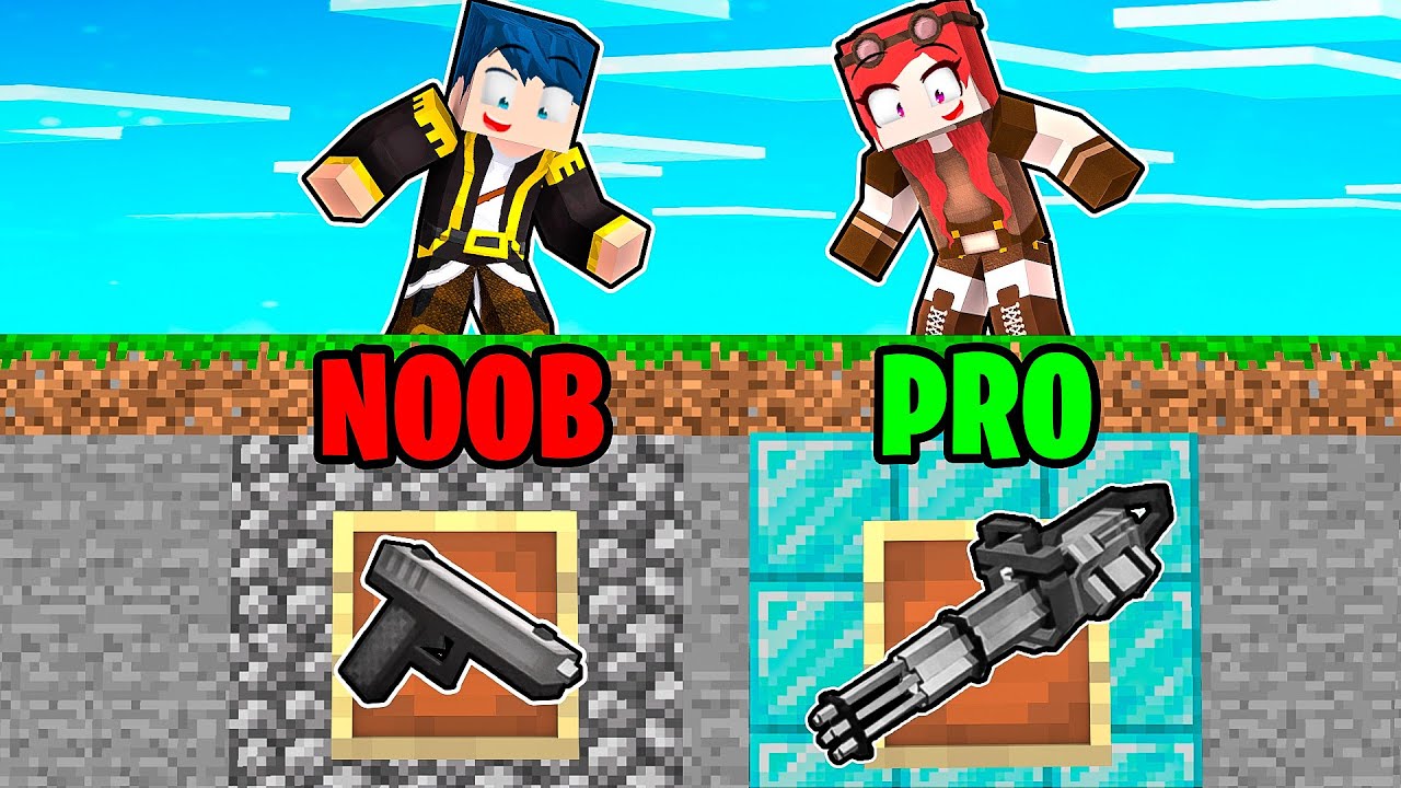 ARMA NOOB DA 1€ VS ARMA PRO DA 1.000.000€! - MINECRAFT
