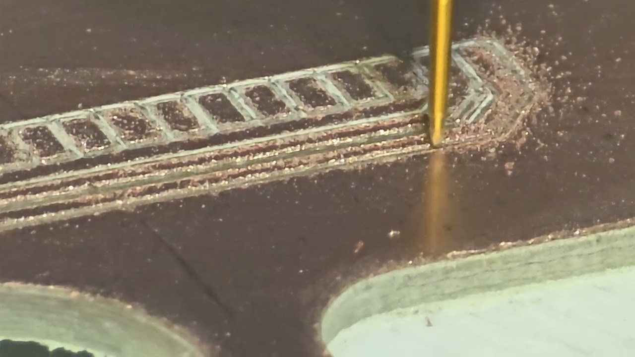 ASMR PCB Engraving with 0.3mm Endmill bit