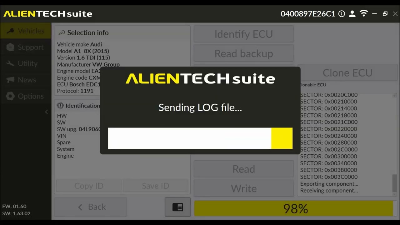 ECU Cloning EDC17C64 Audi VW Engine ECU Cloning with Kess 3