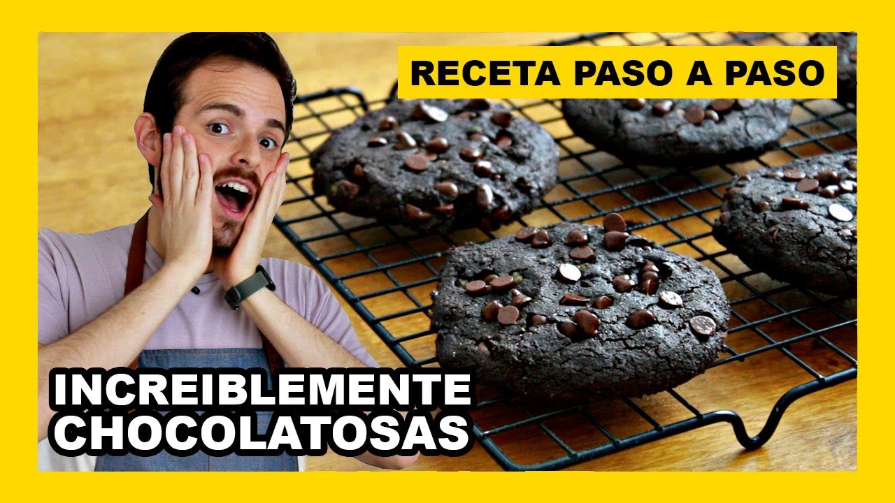 🔶 Receta de GALLETAS de CHOCOLATE FACILES y rapidas (VEGANAS y saludables)