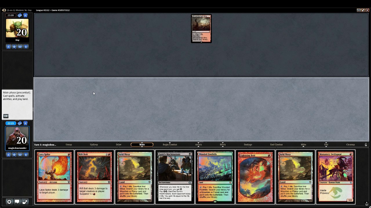 G2 Death Shadow Aggro vs Rakdos Burn Modern LE 12