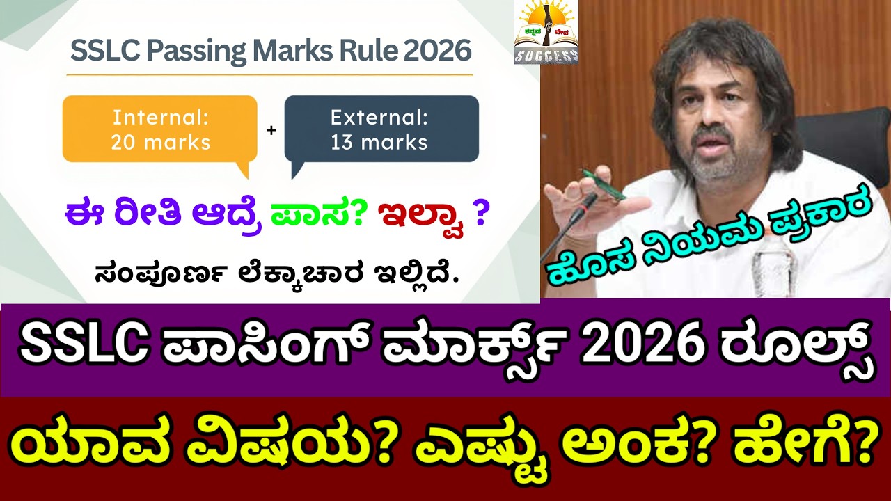 SSLC Passing Marks 2026 Rule |How To Calculate |Internal & External Marks|SSLC Passing Marks |KSEAB