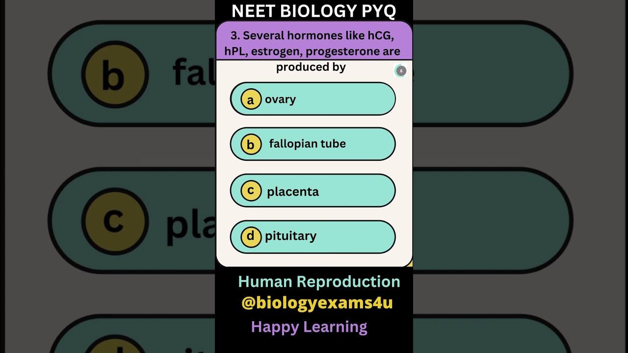 Human Reproduction MCQ | NEET Biology Practice Questions @biologyexams4u