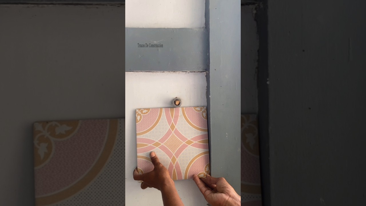 Quick trick to determine the drainage hole points on wall tiles. #ceramic #ceramictiles #DIY
