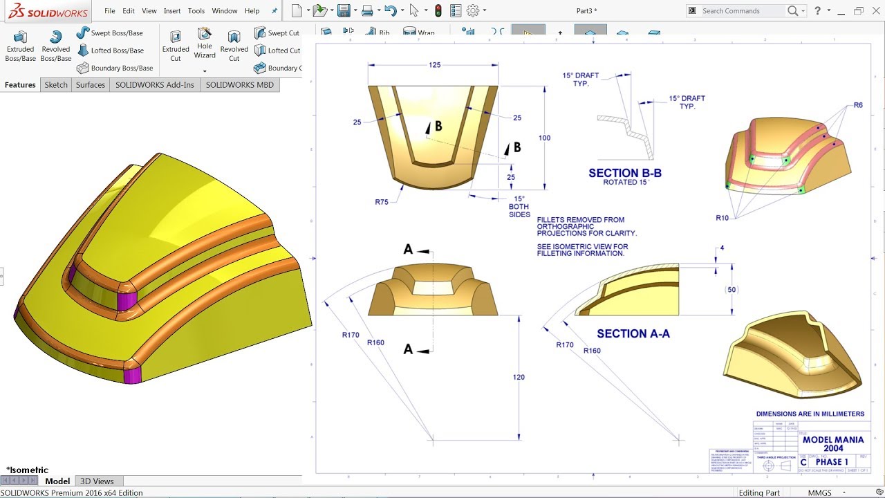 Solidworks Tutorial Model Mania 2004