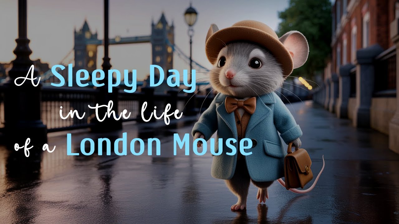 🌧️Sleep Story with Soft Rain: A Sleepy Day in the Life of a London Mouse  😴 NO ADS - Black Screen