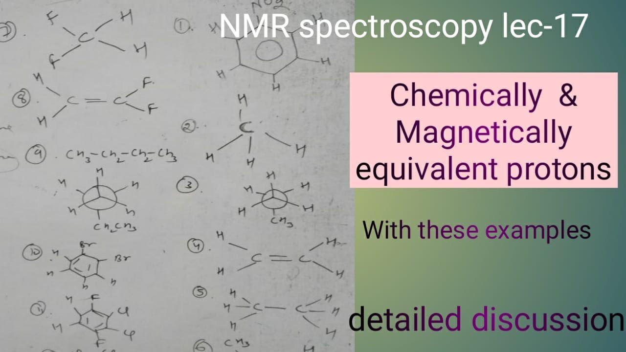 Chemically and megnatically equivalent protons | similarities,difference | many examples discussed