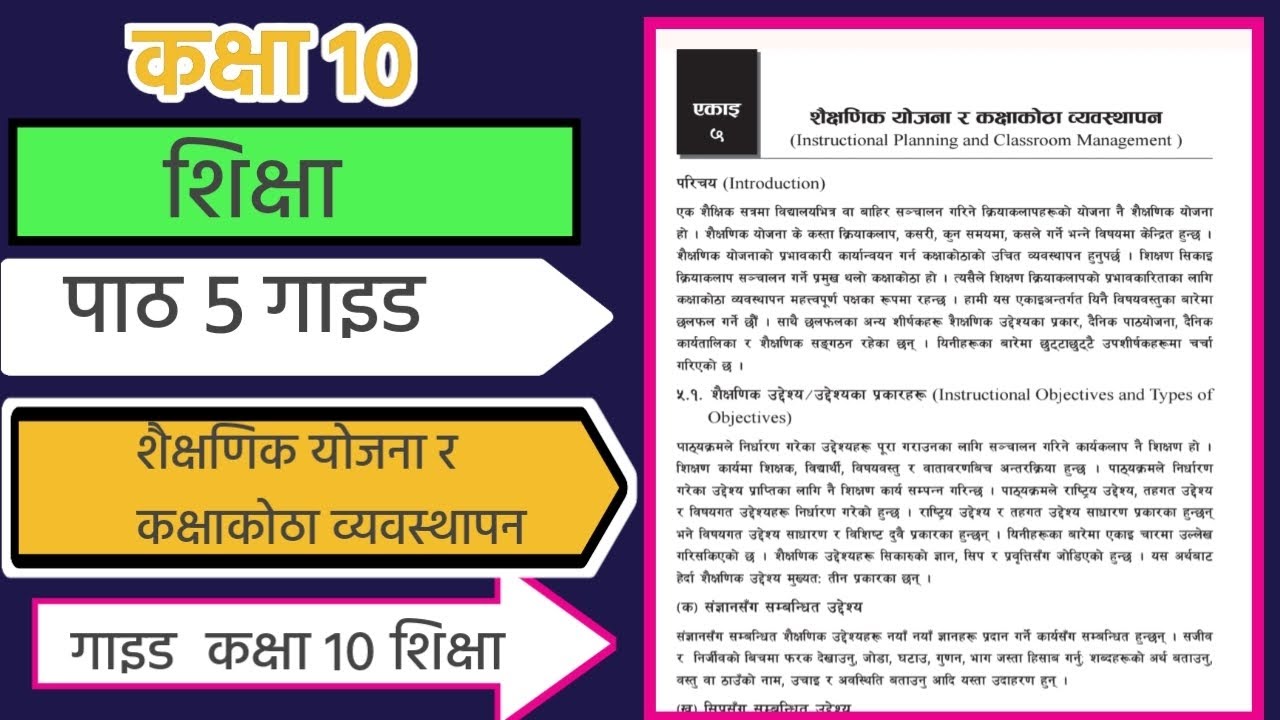 Class 10 education | Education unit 5 | Education nepali medium 2081 |