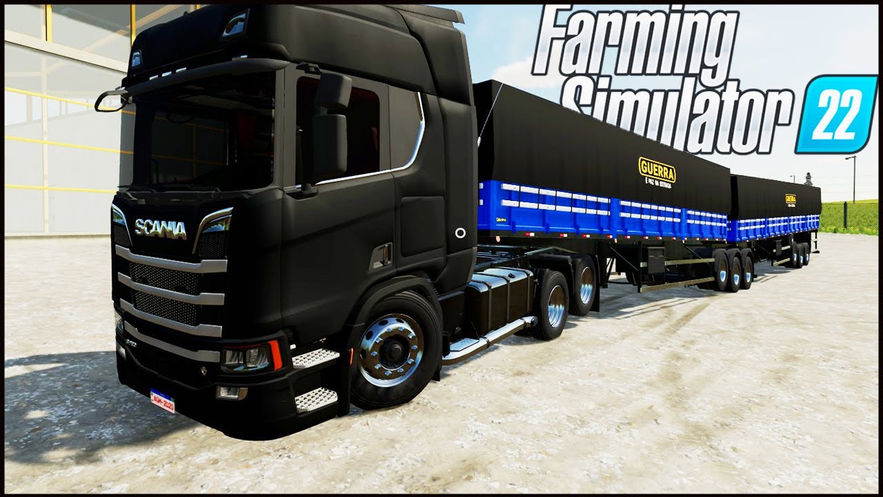 CONJUNTO MUITO SHOW! SCANIA V8 NO BITREM GUERRA! | FARMING SIMULATOR 22 #02