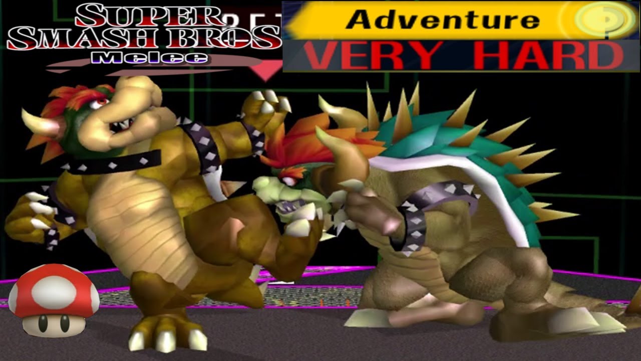 Super Smash Bros. Melee - Adventure Mode Gameplay with Giant Bowser (VERY HARD)
