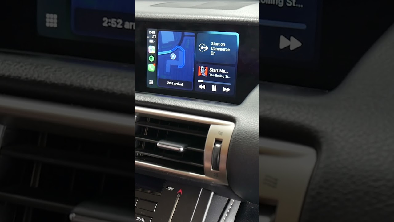 CarPlay on Lexus IS200t 2016-2019 No Nav GROM VLine LEXK 