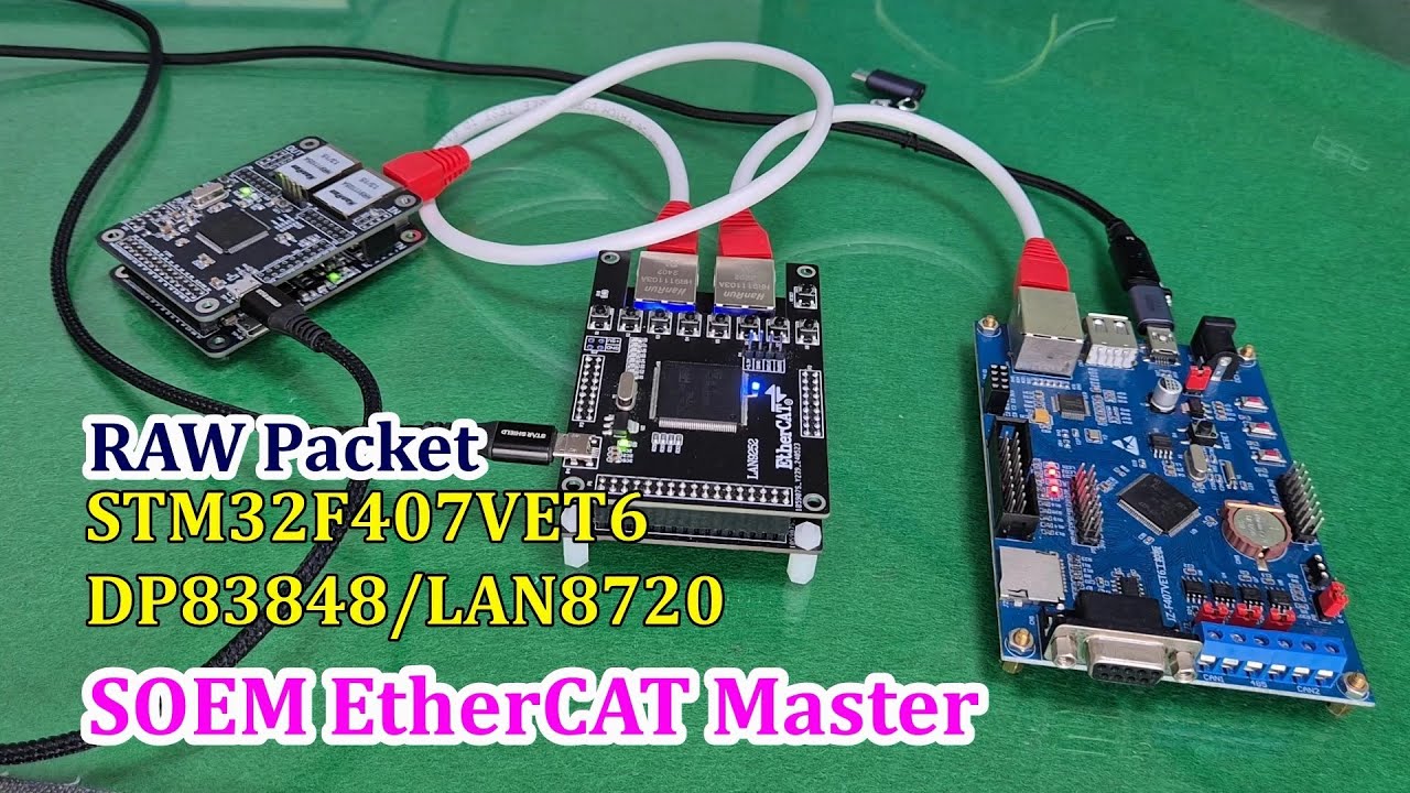 [ EtherCAT #5 Master - SOEM RAW ] STM32 & DP83848 - EtherCAT master board transmits raw packets