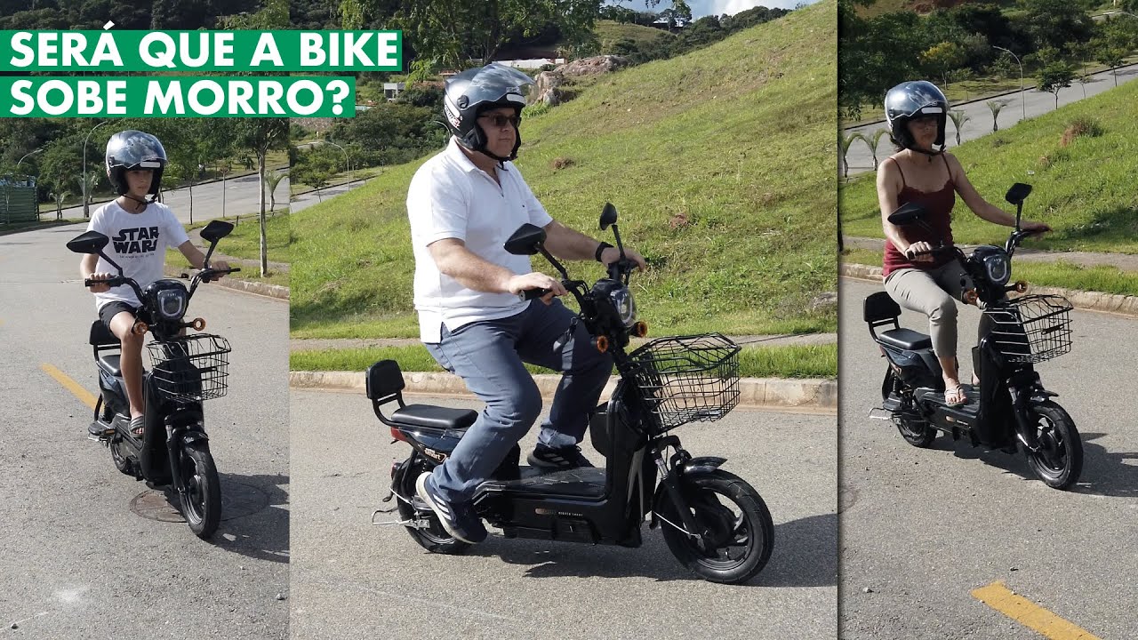 Bicicleta Elétrica ECO350 Smart sobe morro? Teste prático com 3 pessoas diferentes