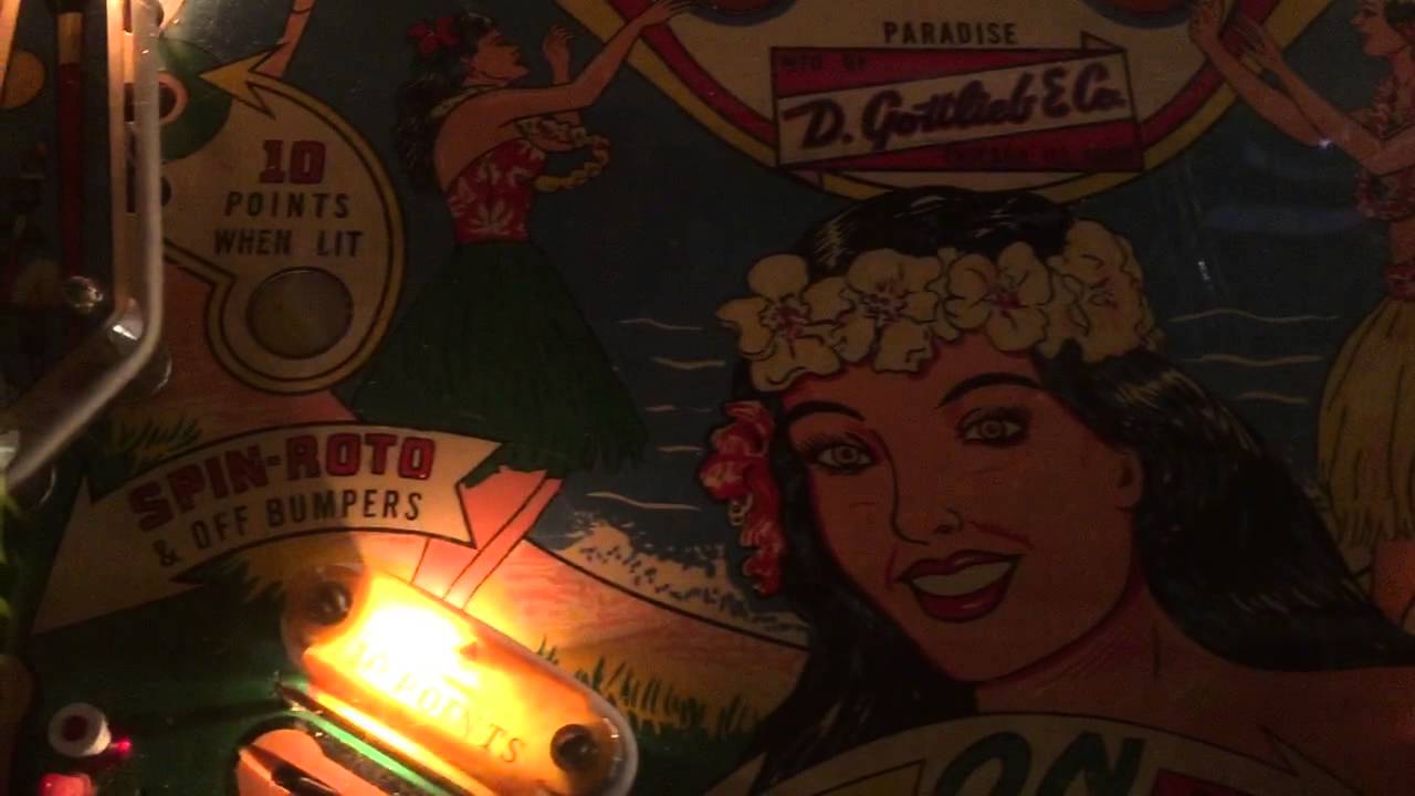 1965 Gottlieb Paradise Pinball machine