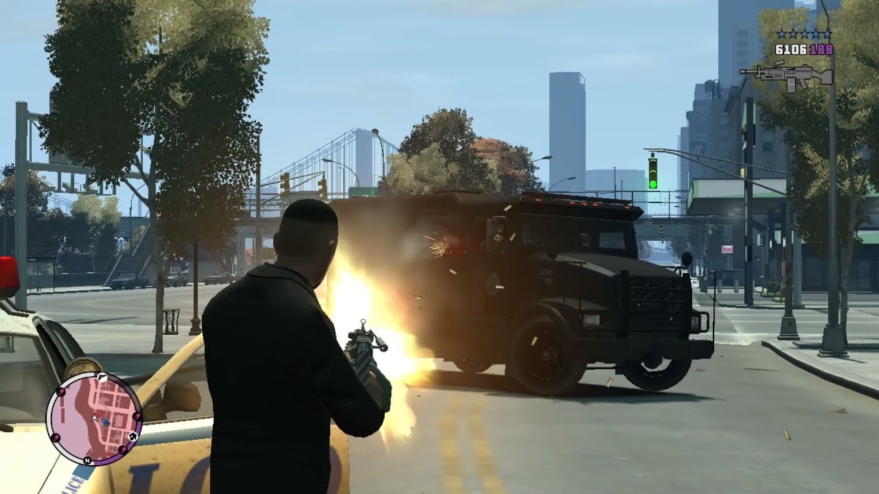 GTA 4 TBOGT 6 Stars Police Station Rampage+Escape