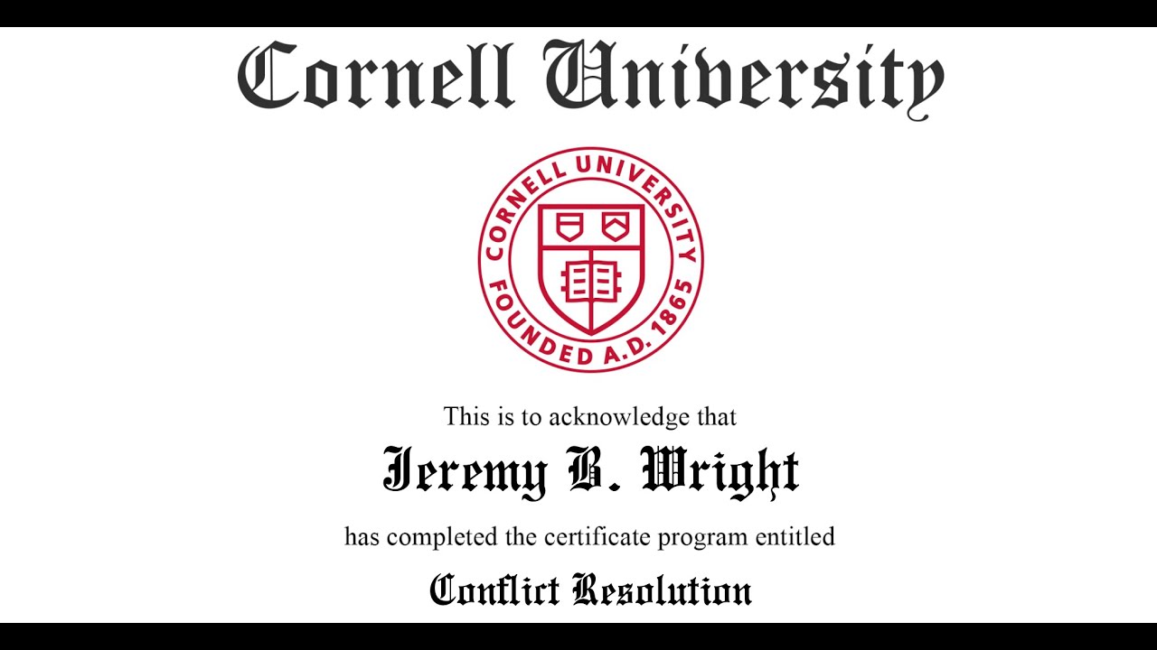 eCornell Review Conflict Management Certificate