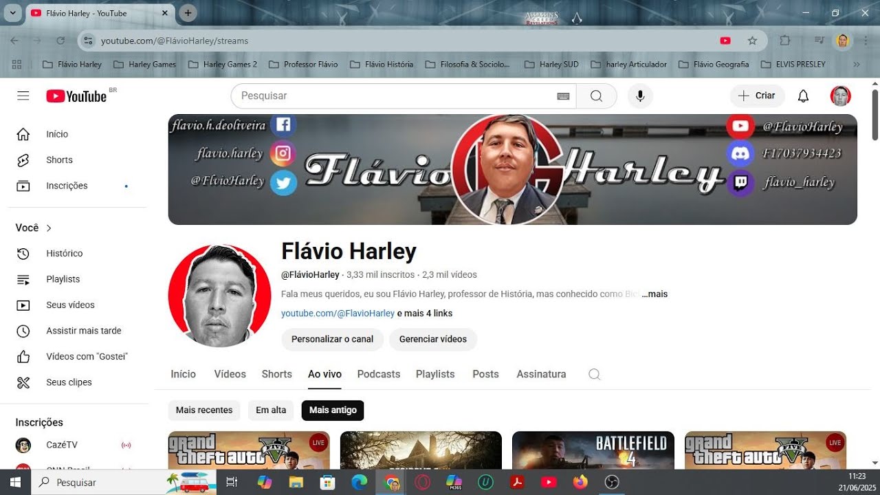 🔴Live de teste multiplataforma | Flávio Harley