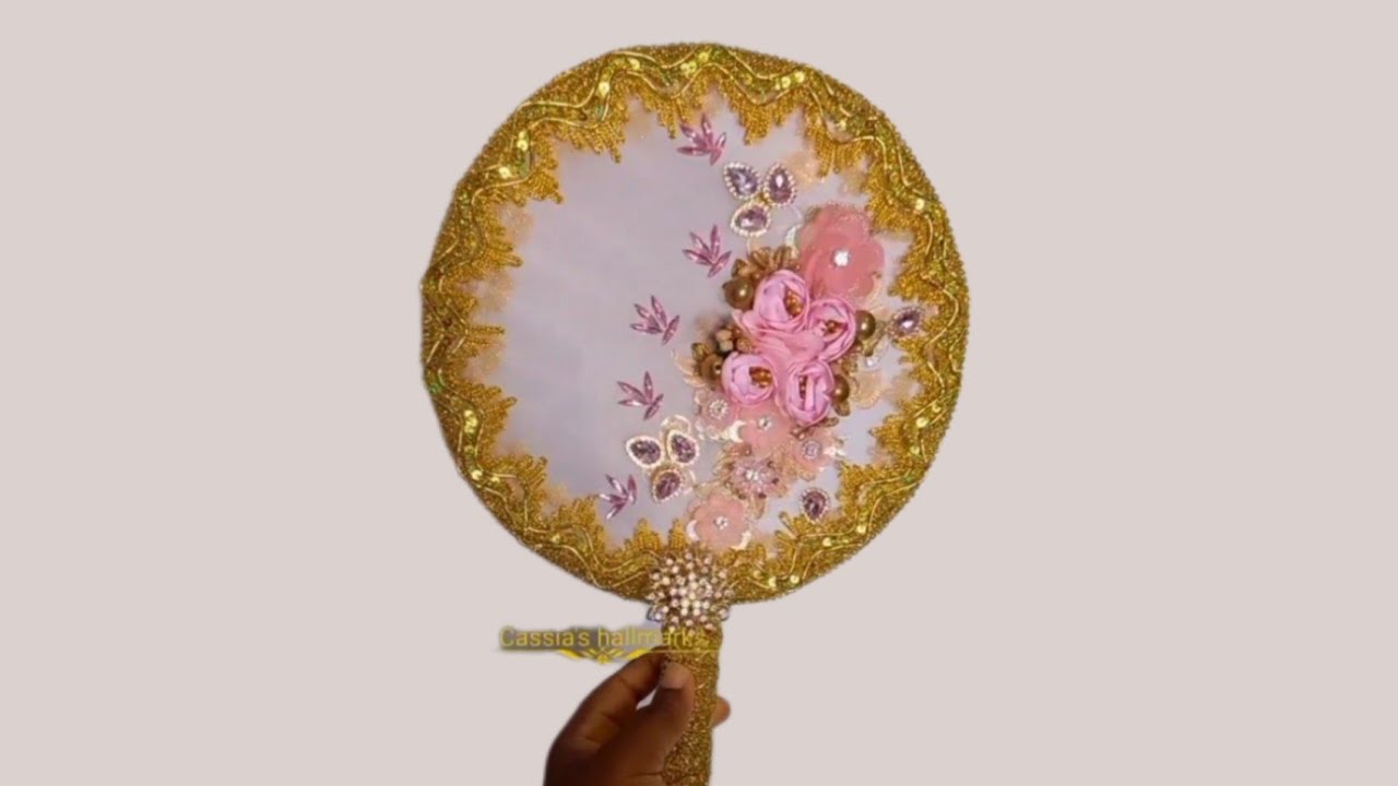 diy bridal hand fan