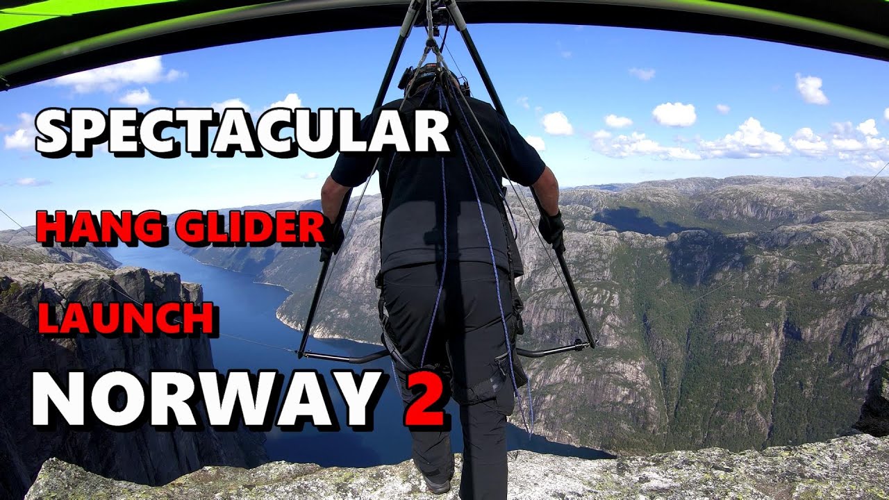 SPECTACULAR Hang glider launch Norway part 2