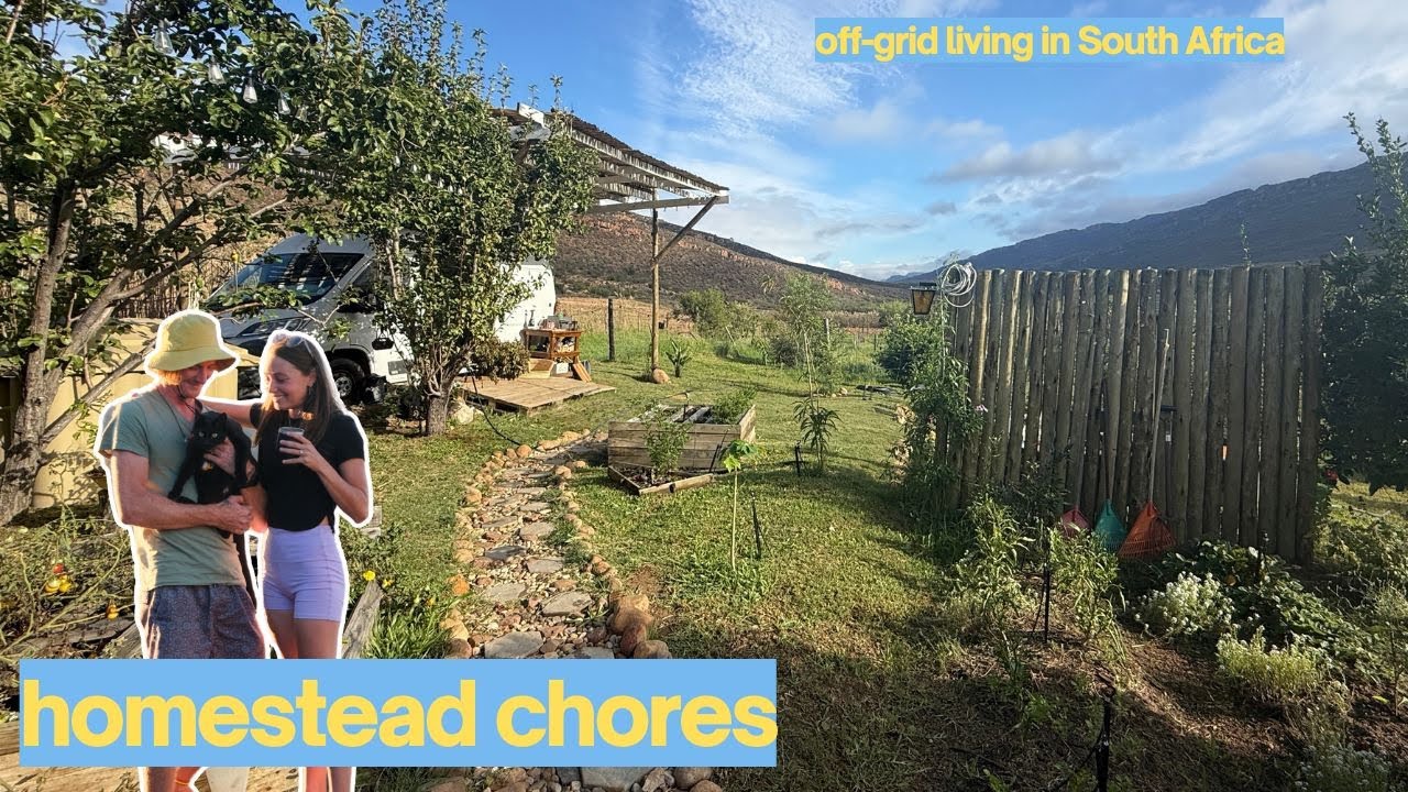 Young couple living off-grid in South Africa