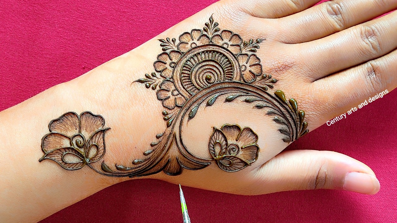 New stylish mehndi design for back hand | easy simple mehandi design 😍 mehndi ka design | mehndi
