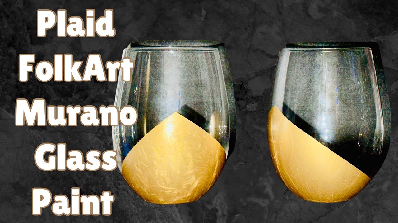 Experimenting with the NEW Plaid FolkArt Murano Glass Paint