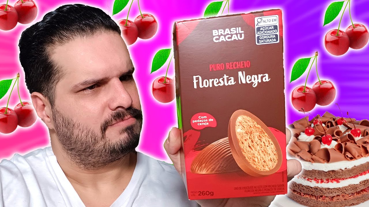 PROVANDO O OVO DE PÁSCOA DE FLORESTA NEGRA da BRASIL CACAU